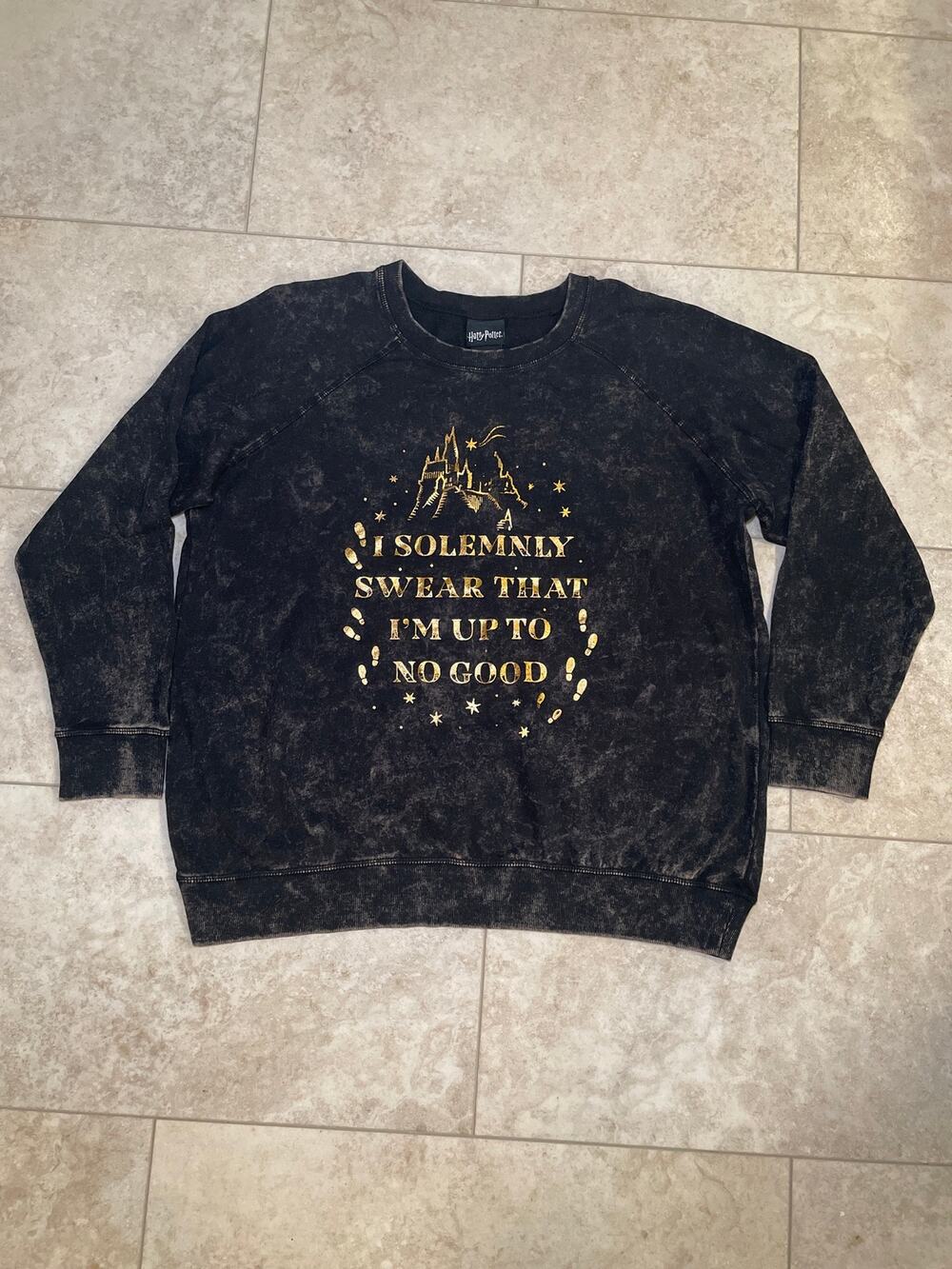 Torrid Harry Potter Solemnly Swear Mineral Wash Raglan Sweatshirt Sz 2/2x 18-20